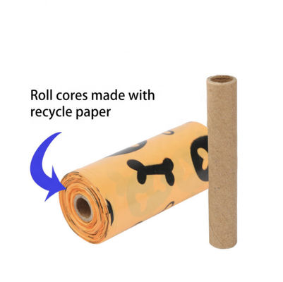 Sac à ordures pour chiens de compagnie à base d'amidon de maïs biodégradable à base de lavande parfumé écologique porte-sacs en plastique extérieur 15 microns
