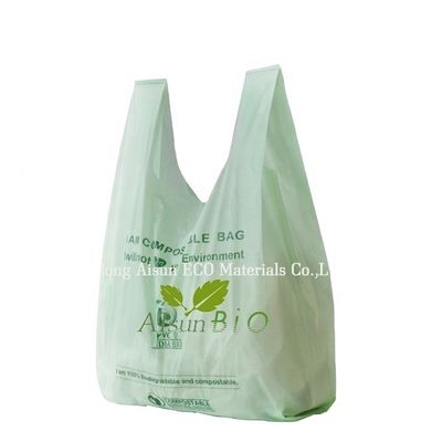 Sac de magasinage biodégradable certifié Green pour la vente au détail