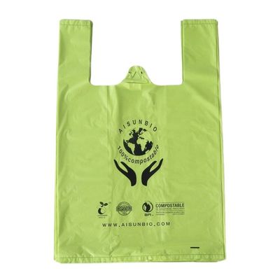 Sac de magasinage biodégradable certifié Green pour la vente au détail