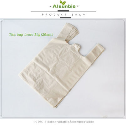Emballage As4736 Sacs alimentaires compostables avec poignées en plastique