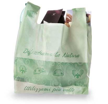 Sacs en plastique transparent biodégradables organiques en rouleau En13432 Approuvé