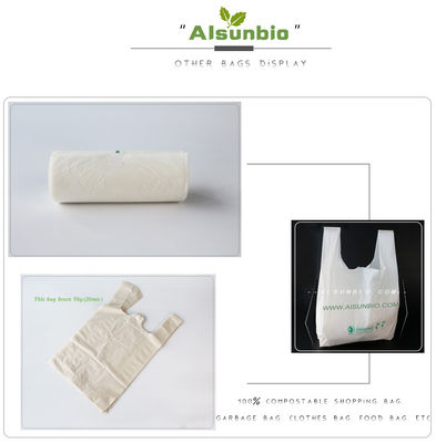 PLA compostable biodégradable sacs de cellulose T-shirt pour le supermarché