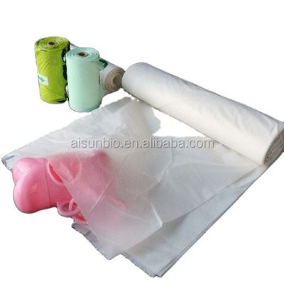 Sacs de T-shirts compostables à base de cellulose d'amidon de maïs pour les emballages des supermarchés