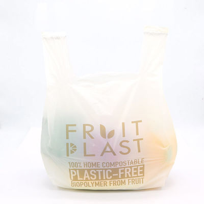 Sacs de T-shirts certifiés biodégradables compostables transparents 12 microns