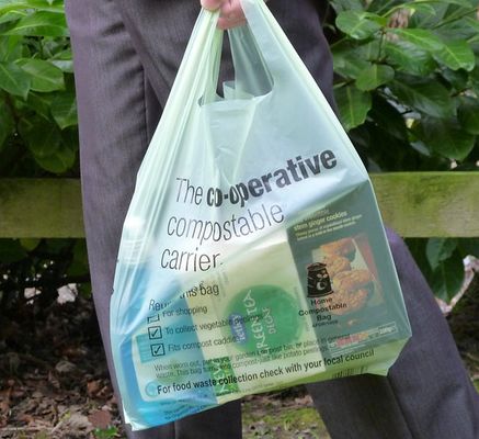 Sacs d'emballage écologiques en bioplastique pour la maison Sacs compostables ASTM6400