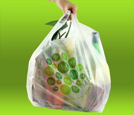 Sacs de magasinage biodégradables en PLA plastique compostable sur mesure