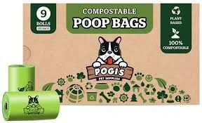 Eco-friendly 100% biodégradable et compostable en gros pour animaux de compagnie Sacs de caca pour chiens Sacs à ordures pour chiens Logo OEM durable Accepter 15 microns BPI