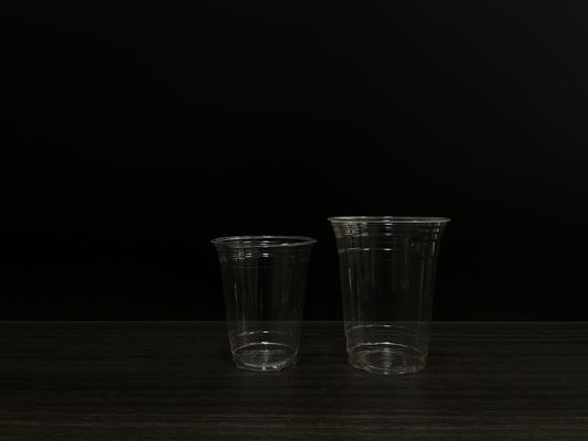Des tasses de bière jetables en plastique à emporter, des tasses de pla, des boissons froides, du thé au lait, sur mesure, 12 16 21 oz, tasse biodégradable.