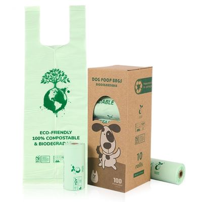 Oem moq 10000 rouleaux à vendre en gros à chaud sacs en plastique imprimés de déchets pour chiens sac de caca pour chien