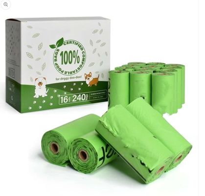 Sacs à excréments pour chiens 100% compostables et étanches aux fuites