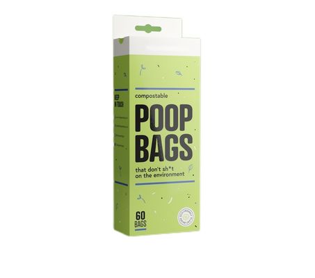 Imprimé sur mesure 32 Pack Biodégradable Sac de caca de chien parfumé Produits de nettoyage et de toilettage durables pour animaux de compagnie Logo OEM Accepter BPI