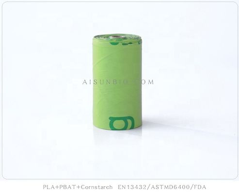 Sac à ordures pour chiens de compagnie à base d'amidon de maïs biodégradable à base de lavande parfumé écologique porte-sacs en plastique extérieur 15 microns