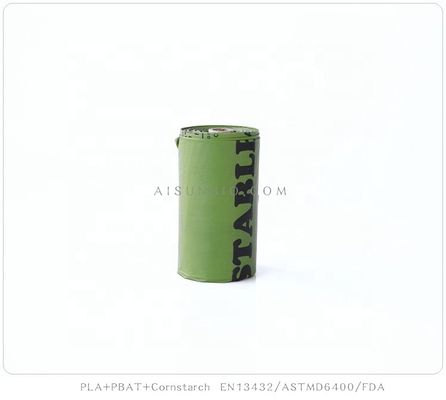 Sac à ordures pour chiens de compagnie à base d'amidon de maïs biodégradable à base de lavande parfumé écologique porte-sacs en plastique extérieur 15 microns