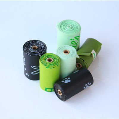 En plastique En13432 Sacs de caca certifiés Sacs pour animaux de compagnie compostables Impression gravure