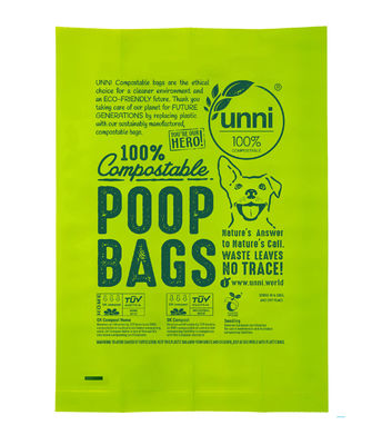 Sacs à ordures pour chiens compostables imprimés sur mesure Polythène biodégradable