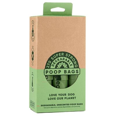 Sac de caca à chien à usage unique et compostable pour les déchets certifié TUV