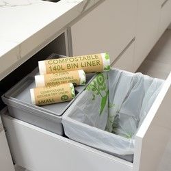 33 gallons Sacs à ordures écologiques Sacs de compost Résidu de cuisine Collecte