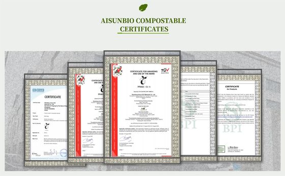 Sacs de fécule de maïs compostables sur mesure Sacs à ordures biodégradables