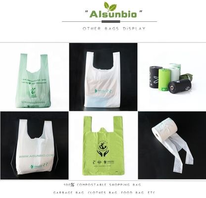 Sacs de fécule de maïs compostables sur mesure Sacs à ordures biodégradables