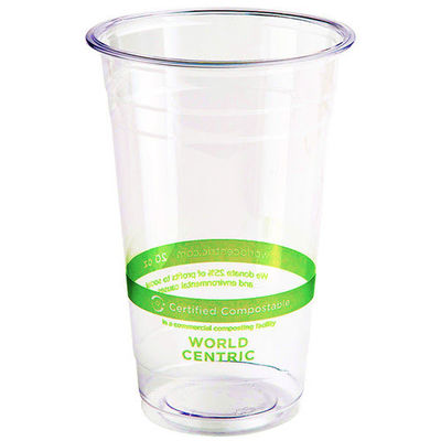 Une tasse froide compostable pour les fêtes 10 oz 12 oz Logo personnalisé