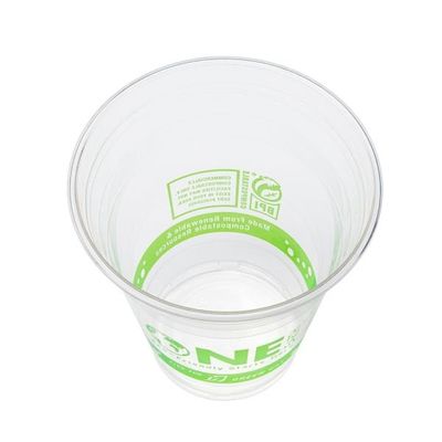 Une tasse froide compostable pour les fêtes 10 oz 12 oz Logo personnalisé