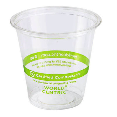 Compostable à l'eau Biodégradable PLA Gobelets en plastique transparent personnalisés