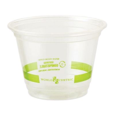 PLA Biocompostable Coupe claire avec couvercle 16 oz Coupe de thé au lait