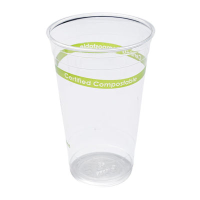 Des gobelets en plastique biodégradables compostables au PLA